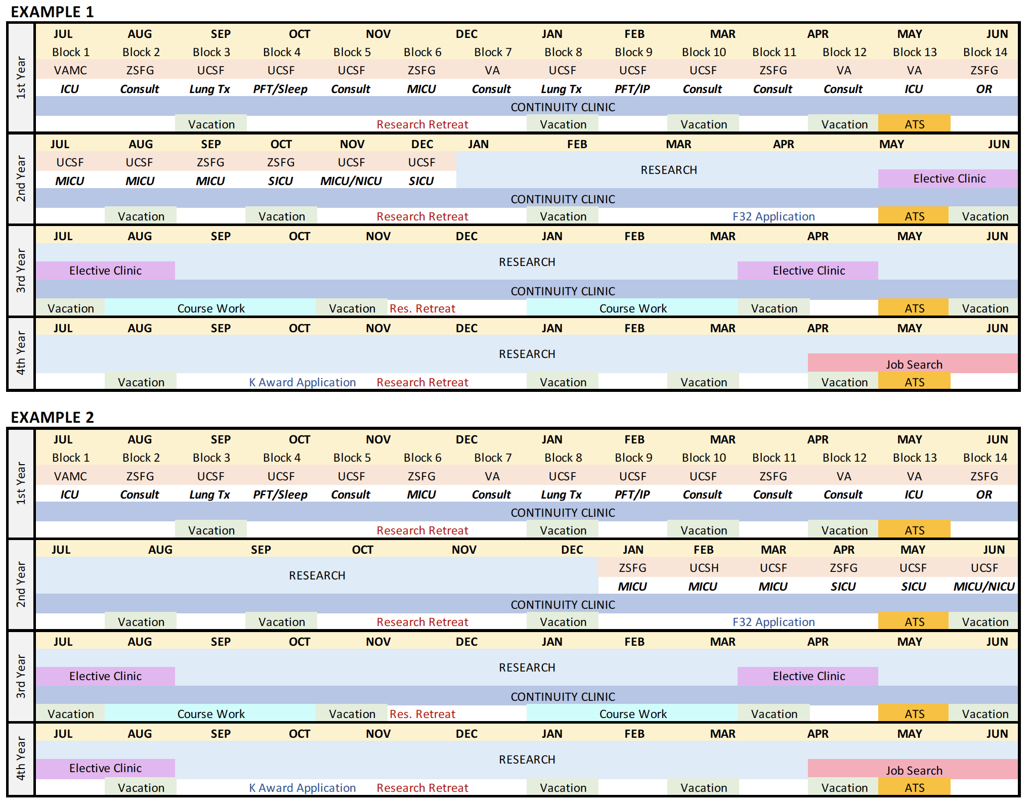 Example Schedule 