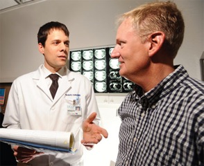 Doctor with patient